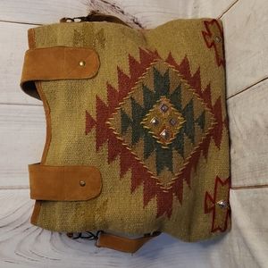 Scully Western Wear Bag/Tote w/leather handles